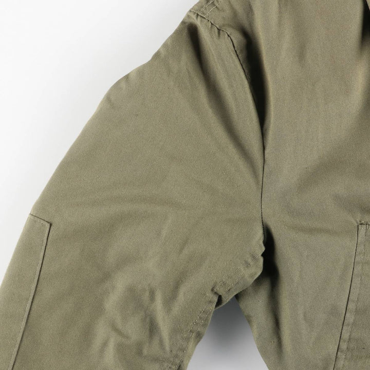 1980'S US Military Issue CVC Cold Weather Jacket, Military Tanker Jacket, Made in USA, Men's Size L (Equivalent), Vintage Aramid Khaki type Vintage Second Hand