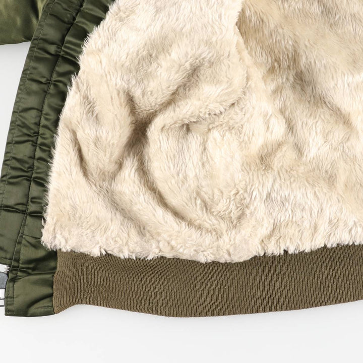 Vintage 1960s-1970'S civilian-issue padded military flight jacket, men's size L equivalent. unclear Khaki type Vintage Second Hand