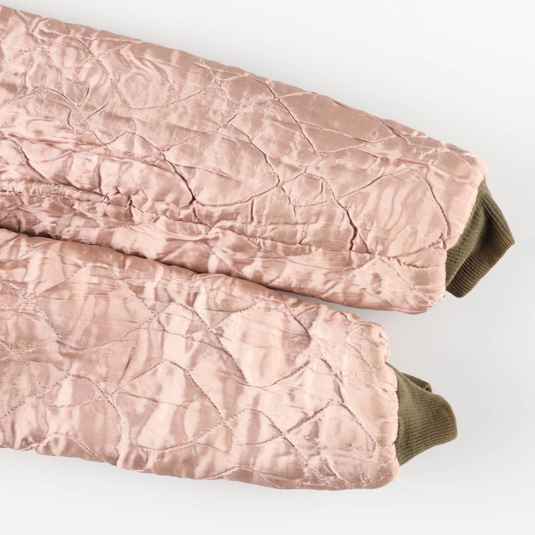 Vintage 1960s-1970'S civilian-issue padded military flight jacket, men's size L equivalent. unclear Khaki type Vintage Second Hand