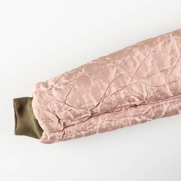 Vintage 1960s-1970'S civilian-issue padded military flight jacket, men's size L equivalent. unclear Khaki type Vintage Second Hand