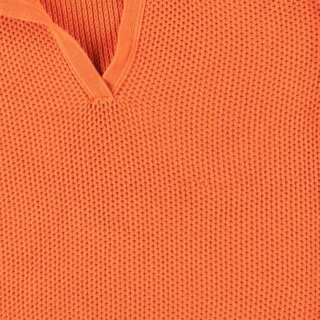 Ralph Lauren LAUREN Shawl Collar Cotton Knit Sweater, Women's Size XS (approx.) cotton orange type Vintage Second Hand