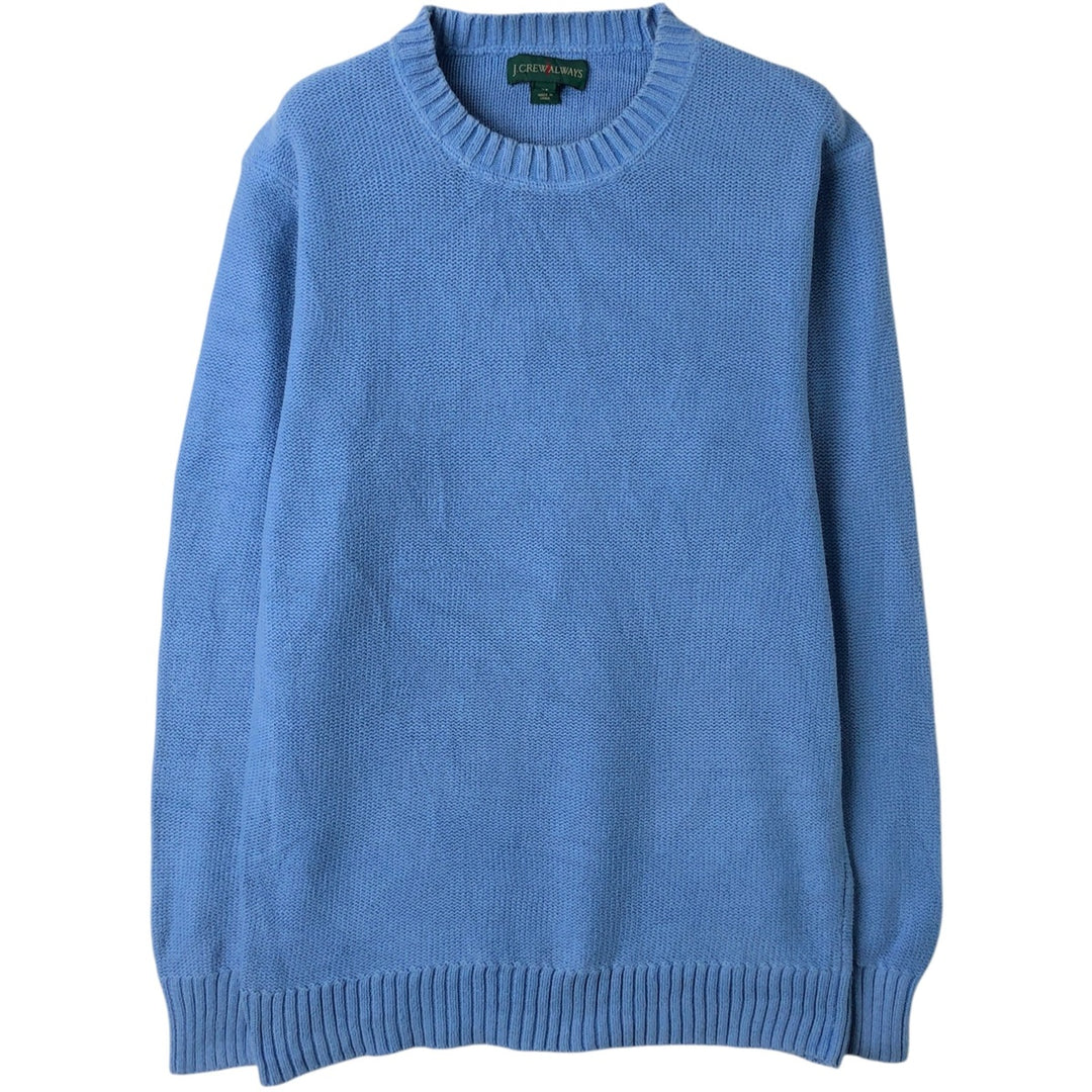 90'S J.Crew cotton knit sweater, women's size XS. cotton Blue type light blue Vintage Second Hand
