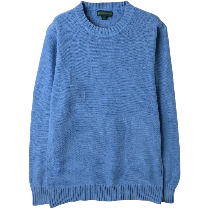90'S J.Crew cotton knit sweater, women's size XS. cotton Blue type light blue Vintage Second Hand
