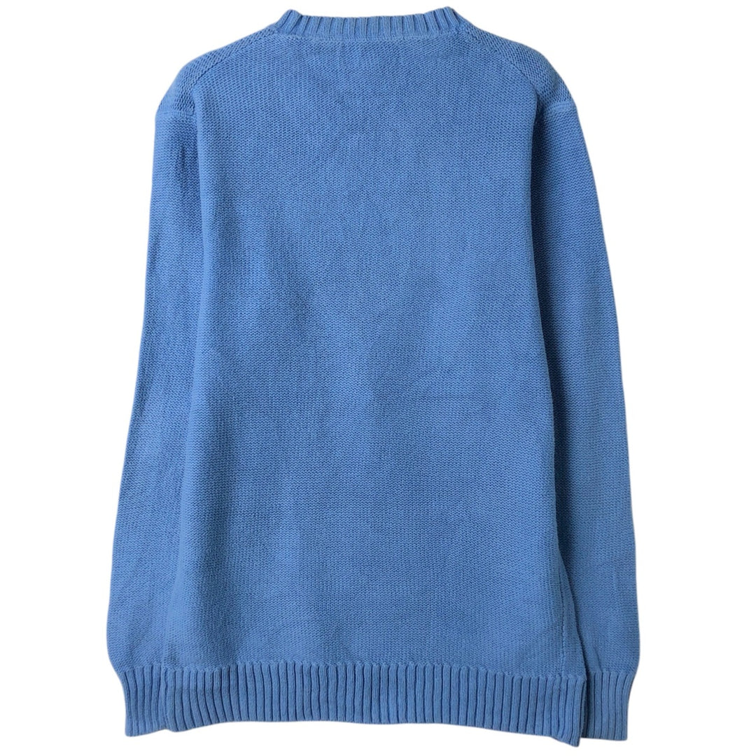 90'S J.Crew cotton knit sweater, women's size XS. cotton Blue type light blue Vintage Second Hand