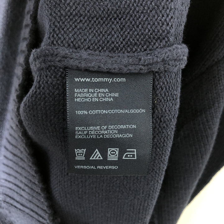 Tommy Hilfiger cotton knit sweater, women's size L (approx.) cotton navy blue type Vintage Second Hand
