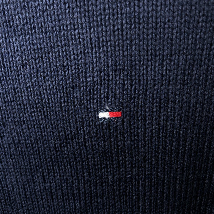 Tommy Hilfiger cotton knit sweater, women's size L (approx.) cotton navy blue type Vintage Second Hand
