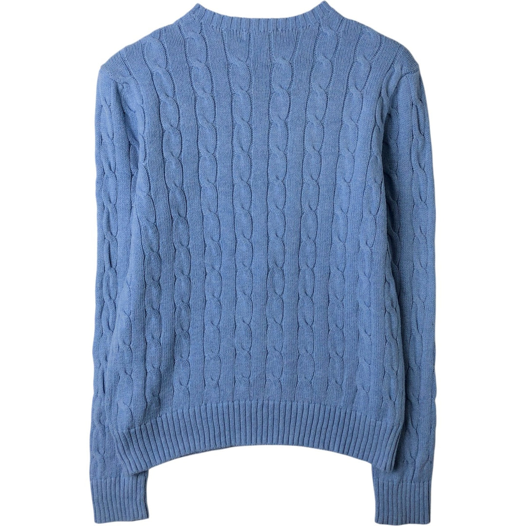 Ralph Lauren POLO RALPH LAUREN Cable Knit Sweater, Women's Size XS (approx.) unclear Blue type light blue Vintage Second Hand