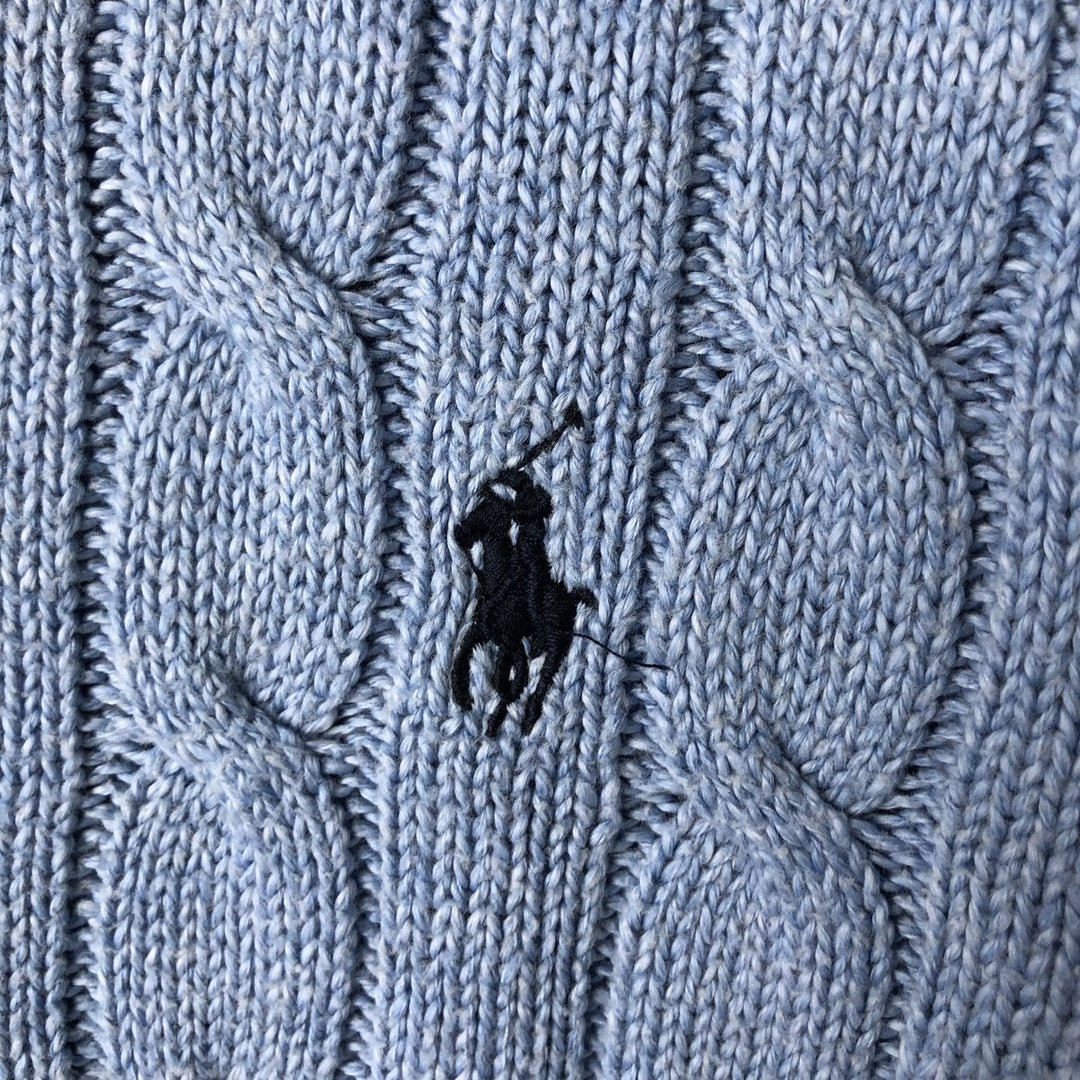 Ralph Lauren POLO RALPH LAUREN Cable Knit Sweater, Women's Size XS (approx.) unclear Blue type light blue Vintage Second Hand