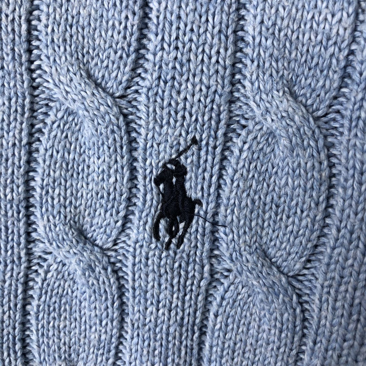 Ralph Lauren POLO RALPH LAUREN Cable Knit Sweater, Women's Size XS (approx.) unclear Blue type light blue Vintage Second Hand