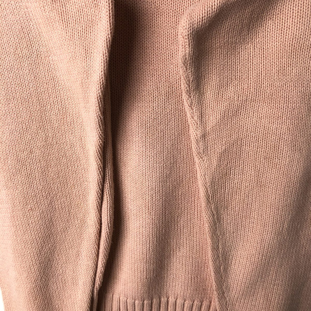 Ralph Lauren POLO by Ralph Lauren V-neck cotton knit sweater, men's size L cotton coral Vintage Second Hand