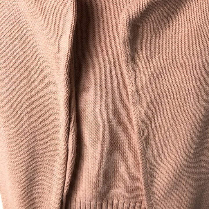 Ralph Lauren POLO by Ralph Lauren V-neck cotton knit sweater, men's size L cotton coral Vintage Second Hand