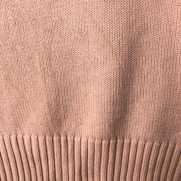 Ralph Lauren POLO by Ralph Lauren V-neck cotton knit sweater, men's size L cotton coral Vintage Second Hand