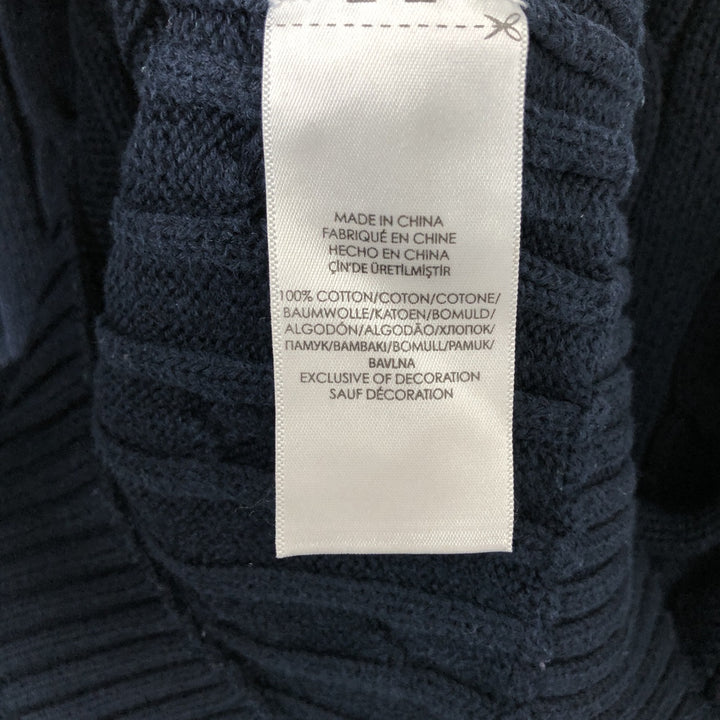 Ralph Lauren POLO RALPH LAUREN Cable knit cotton sweater Women's size L cotton navy blue type Vintage Second Hand
