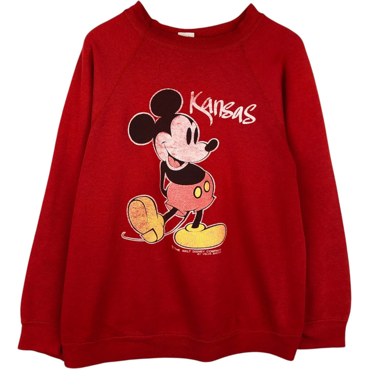 Vintage 90'S Mickey Mouse character sweatshirt/trainer, women's size M equivalent. unclear red type Vintage Second Hand