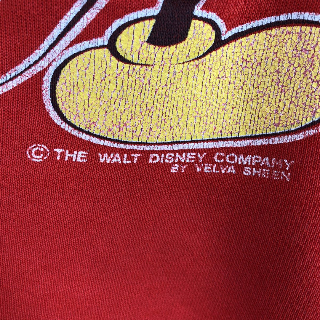 Vintage 90'S Mickey Mouse character sweatshirt/trainer, women's size M equivalent. unclear red type Vintage Second Hand