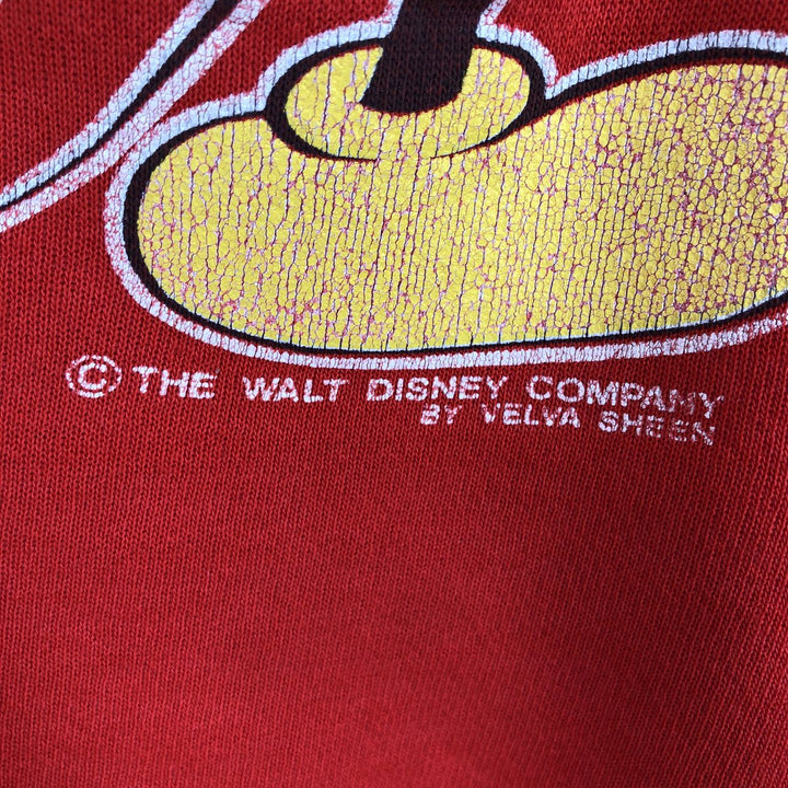 Vintage 90'S Mickey Mouse character sweatshirt/trainer, women's size M equivalent. unclear red type Vintage Second Hand
