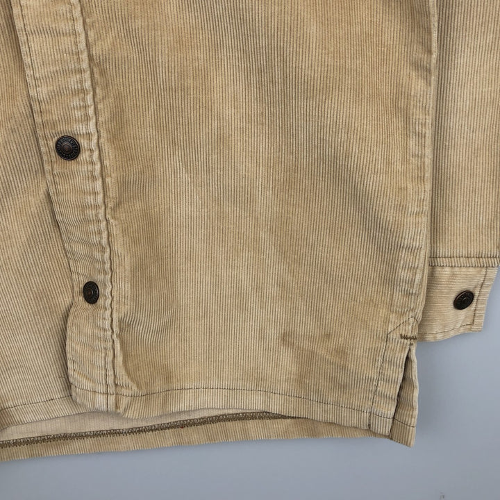 1970'S Levi's Open Collar Long Sleeve Corduroy Shirt, Boxy Fit, Women's Size M (approx.) unclear Beige type Vintage Second Hand