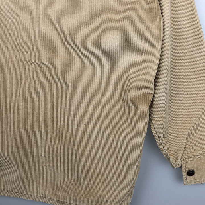 1970'S Levi's Open Collar Long Sleeve Corduroy Shirt, Boxy Fit, Women's Size M (approx.) unclear Beige type Vintage Second Hand