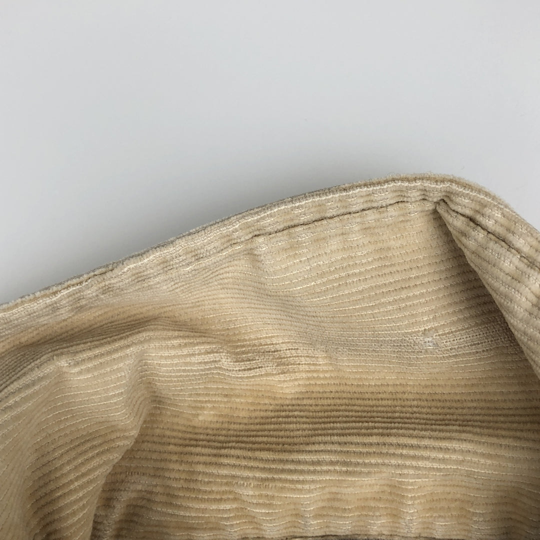 1970'S Levi's Open Collar Long Sleeve Corduroy Shirt, Boxy Fit, Women's Size M (approx.) unclear Beige type Vintage Second Hand
