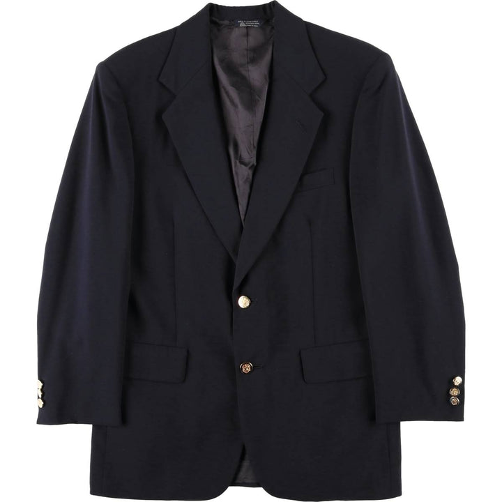 HEISMAN TROPHY Navy Blazer Tailored Jacket, Made in USA, Men's Size M (approx.) wool navy blue type Vintage Second Hand