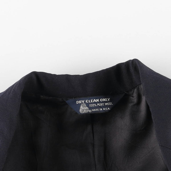 HEISMAN TROPHY Navy Blazer Tailored Jacket, Made in USA, Men's Size M (approx.) wool navy blue type Vintage Second Hand