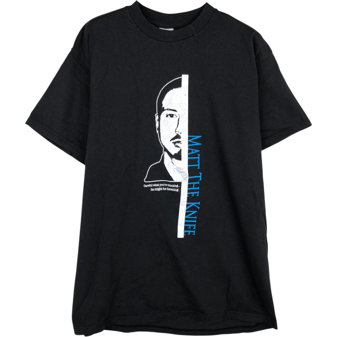 Delta PRO WEIGHT Printed T-Shirt, Men's Size L (equivalent) cotton black type Vintage Second Hand