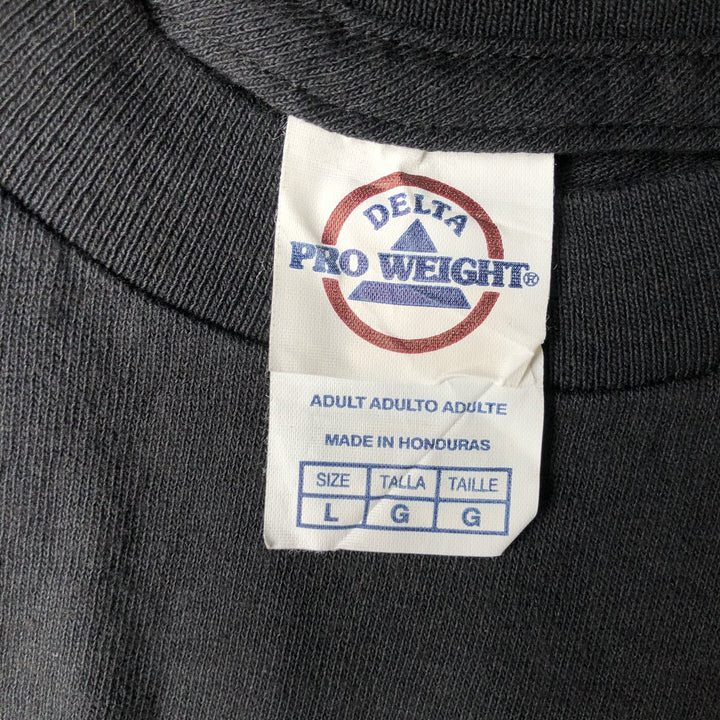 Delta PRO WEIGHT Printed T-Shirt, Men's Size L (equivalent) cotton black type Vintage Second Hand