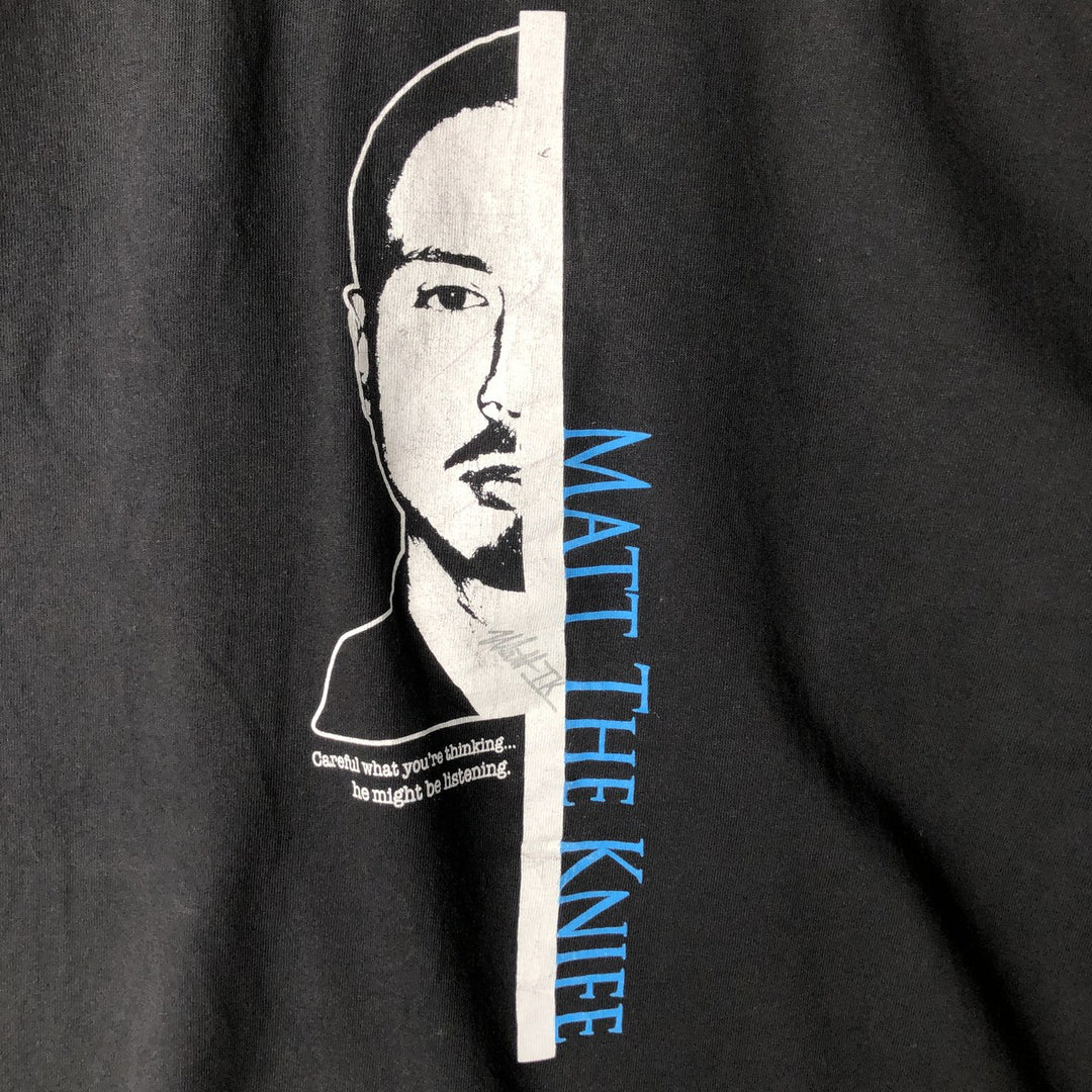 Delta PRO WEIGHT Printed T-Shirt, Men's Size L (equivalent) cotton black type Vintage Second Hand