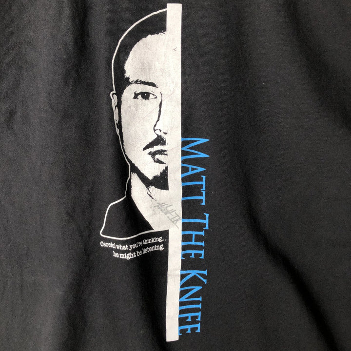 Delta PRO WEIGHT Printed T-Shirt, Men's Size L (equivalent) cotton black type Vintage Second Hand