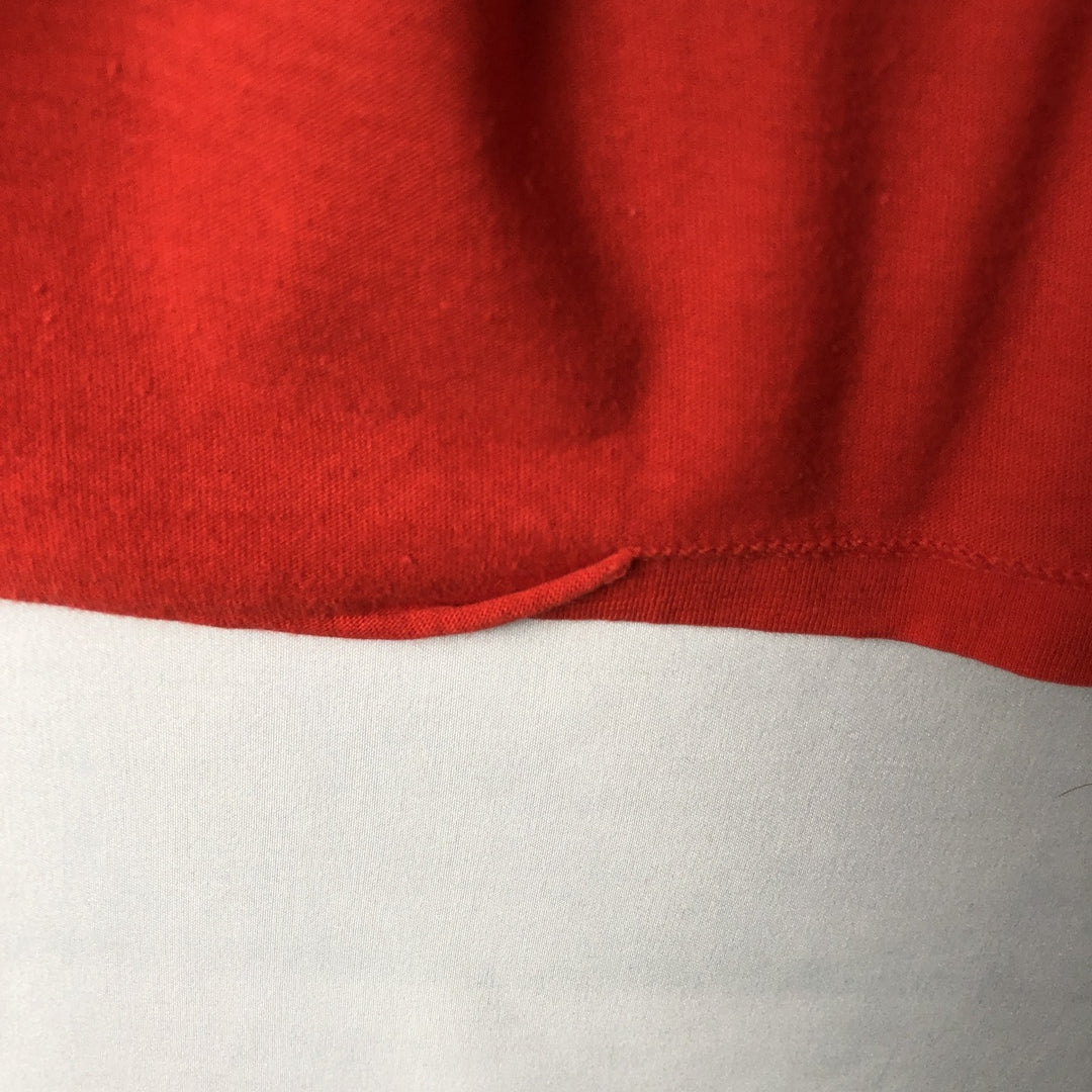 90'S message print T-shirt, men's size XL equivalent, vintage. unclear red type Vintage Second Hand
