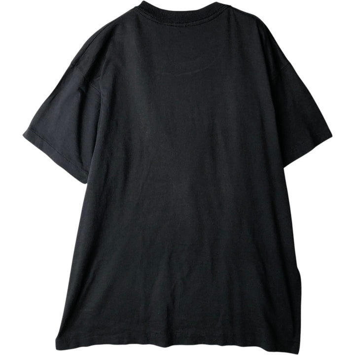 Printed T-shirt, men's size XL unclear black type Vintage Second Hand
