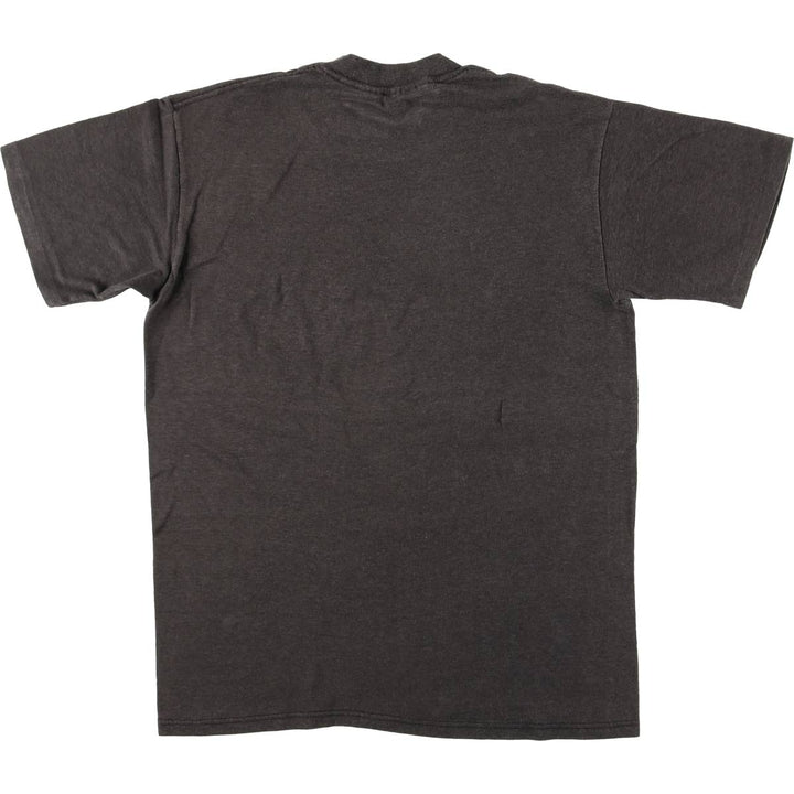 80'S Touch of Gold Message Print T-Shirt, Made in USA, Men's Size L (Equivalent), Vintage polyester black type Vintage Second Hand