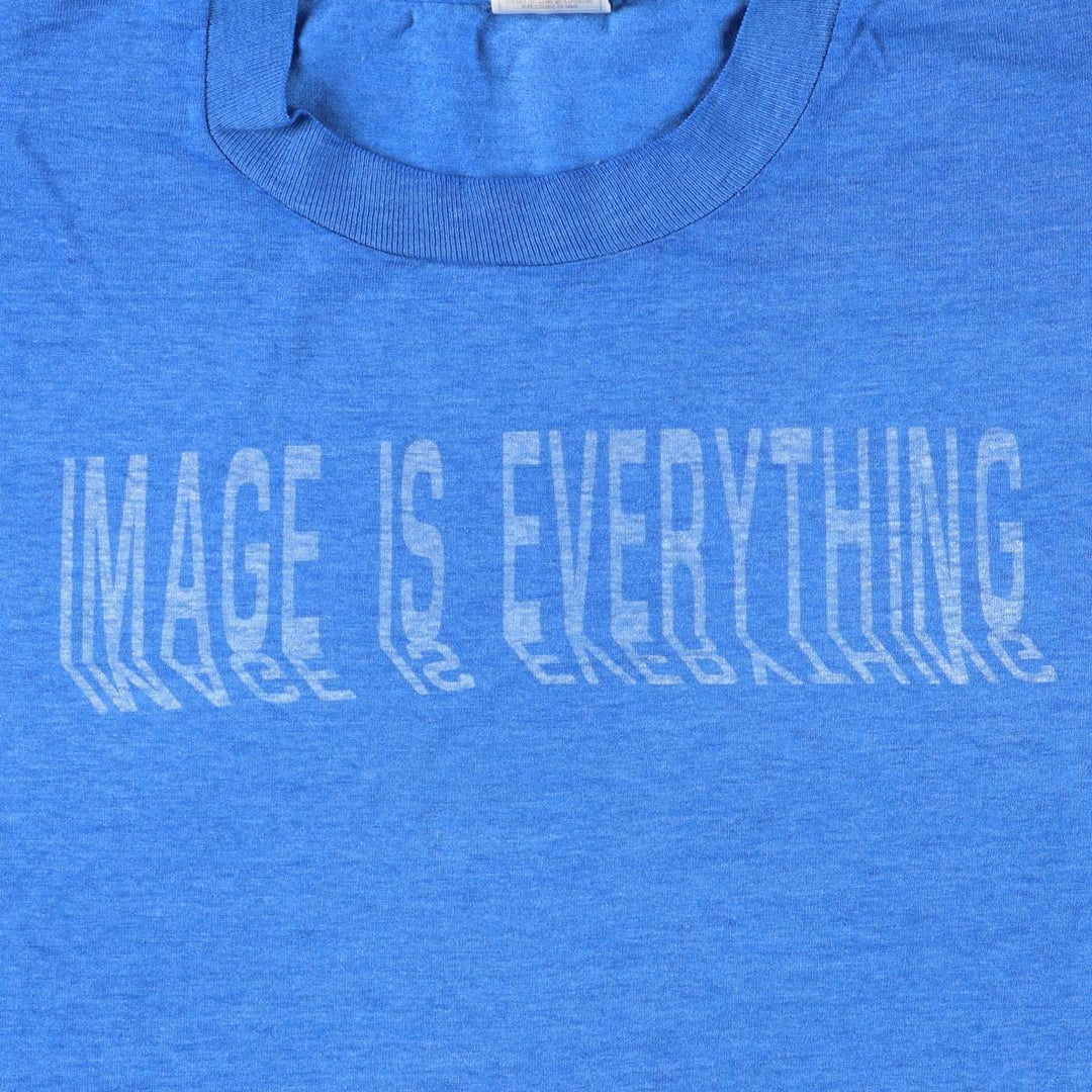 2000'S Fruit of the Loom JESUS CHRIS message print T-shirt, men's size L (approx.) cotton blue type Vintage Second Hand