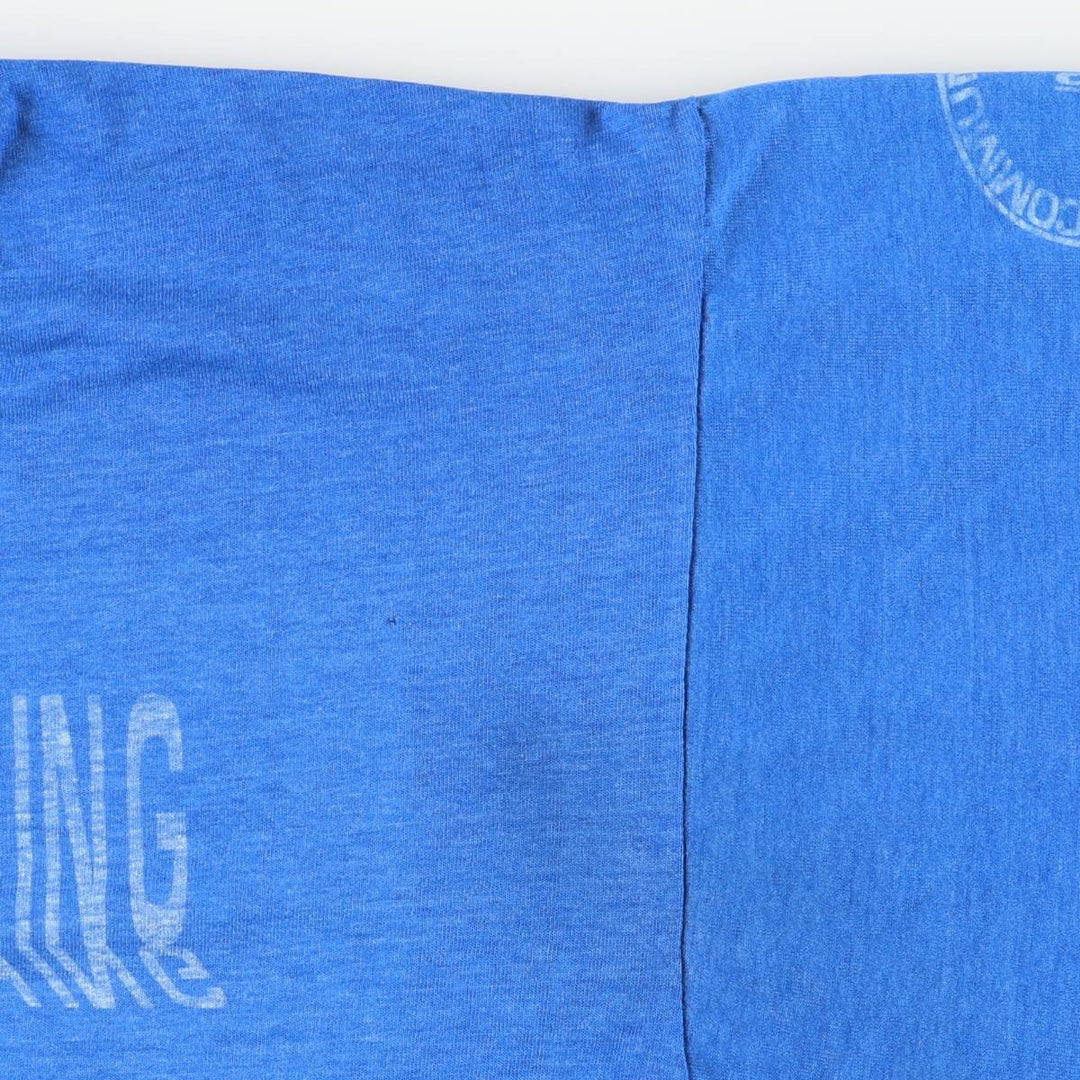 2000'S Fruit of the Loom JESUS CHRIS message print T-shirt, men's size L (approx.) cotton blue type Vintage Second Hand
