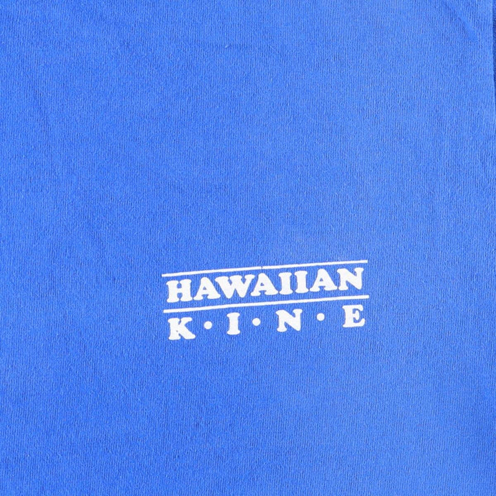 90'S Fruit of the Loom printed T-shirt, made in the USA, men's size M, vintage cotton blue type Vintage Second Hand