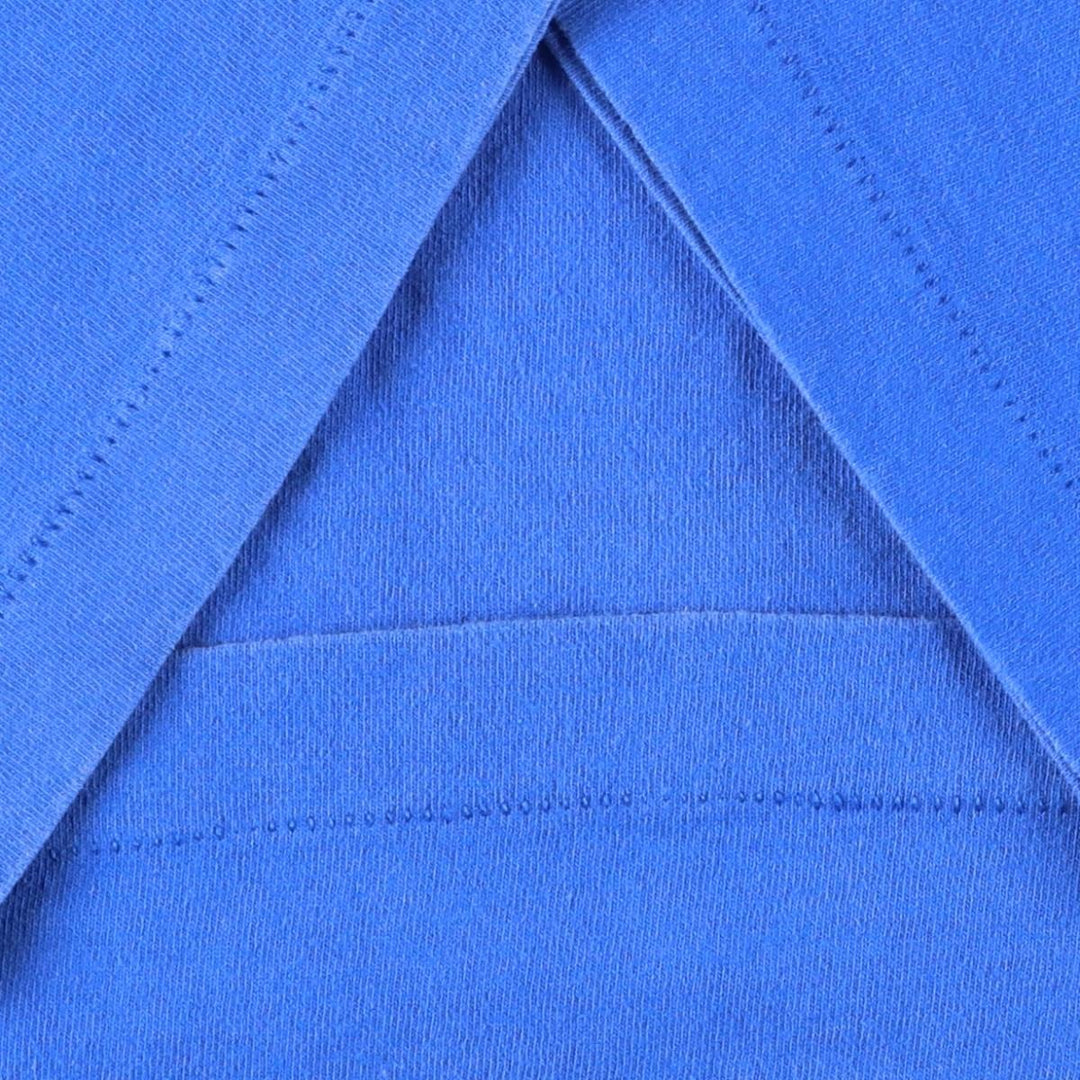 90'S Fruit of the Loom printed T-shirt, made in the USA, men's size M, vintage cotton blue type Vintage Second Hand