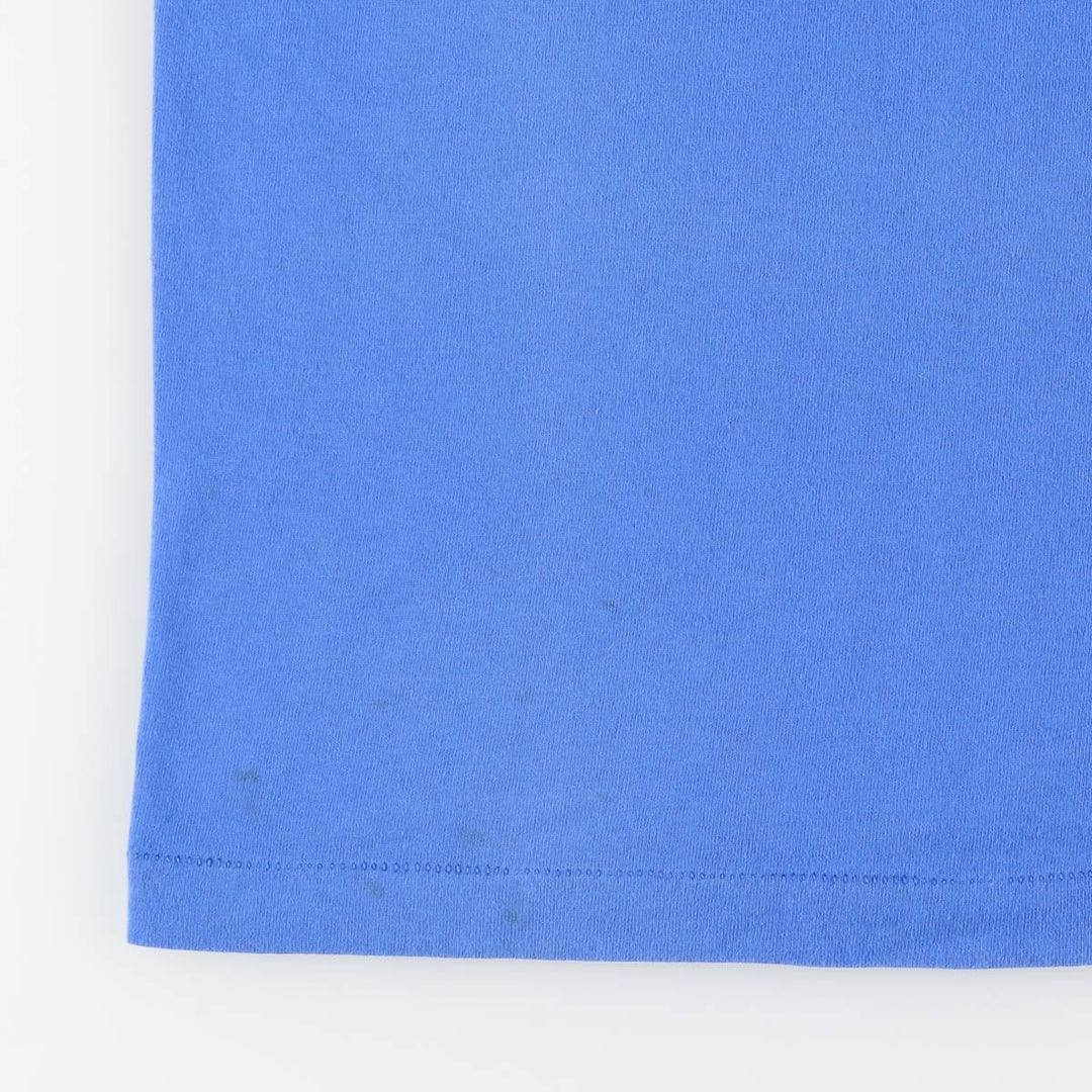 90'S Fruit of the Loom printed T-shirt, made in the USA, men's size M, vintage cotton blue type Vintage Second Hand