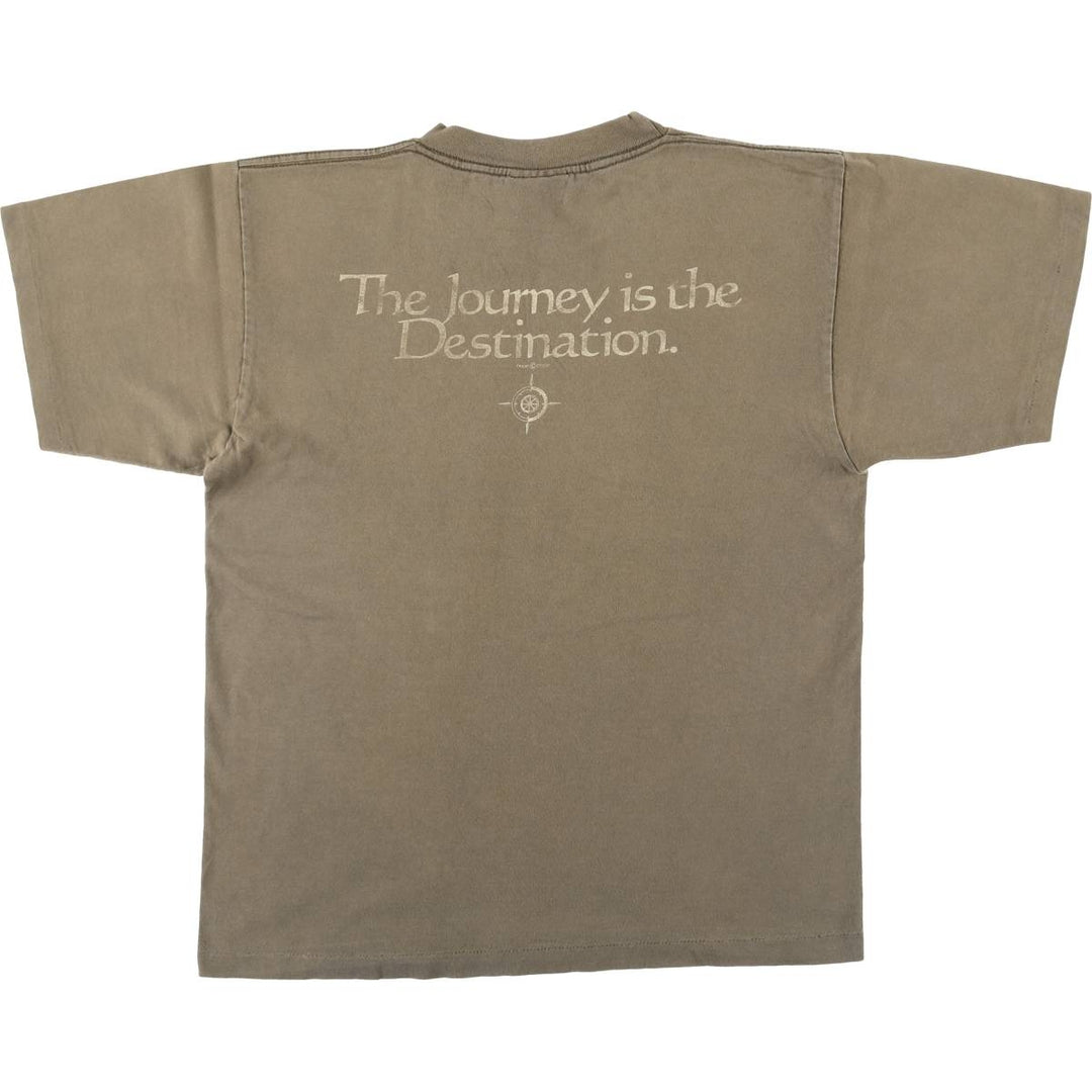 HUGE Printed T-Shirt, Men's Size XL unclear Khaki type Vintage Second Hand