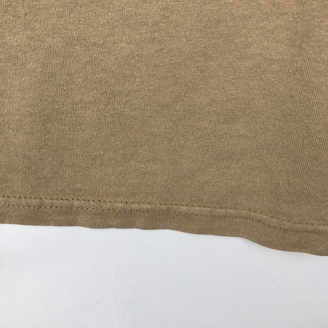 90s~00'S Delta DELTA Printed T-shirt Men's XL size cotton beige type brown Vintage Second Hand