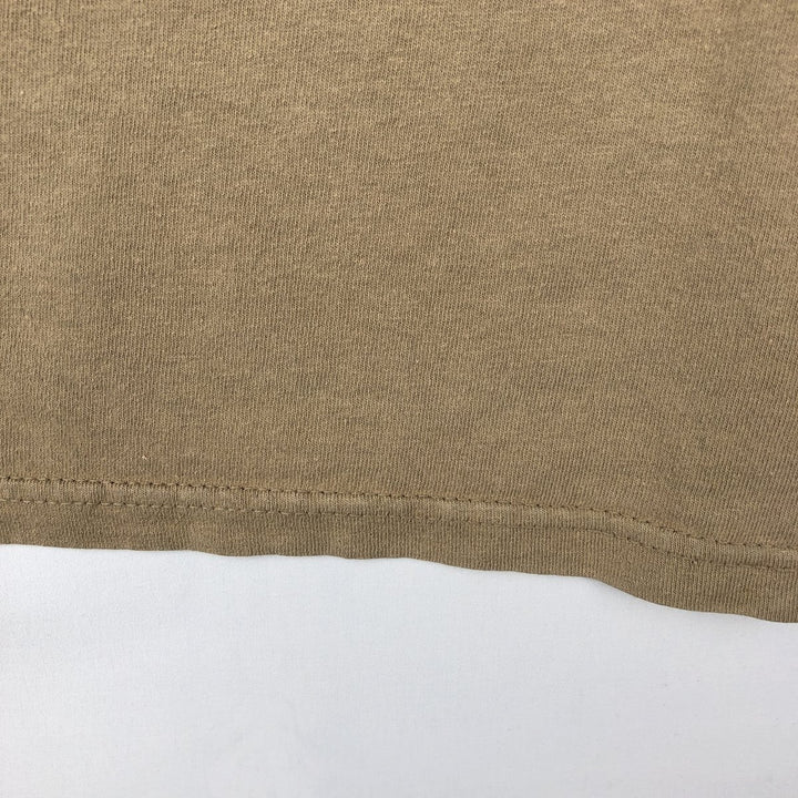 90s~00'S Delta DELTA Printed T-shirt Men's XL size cotton beige type brown Vintage Second Hand
