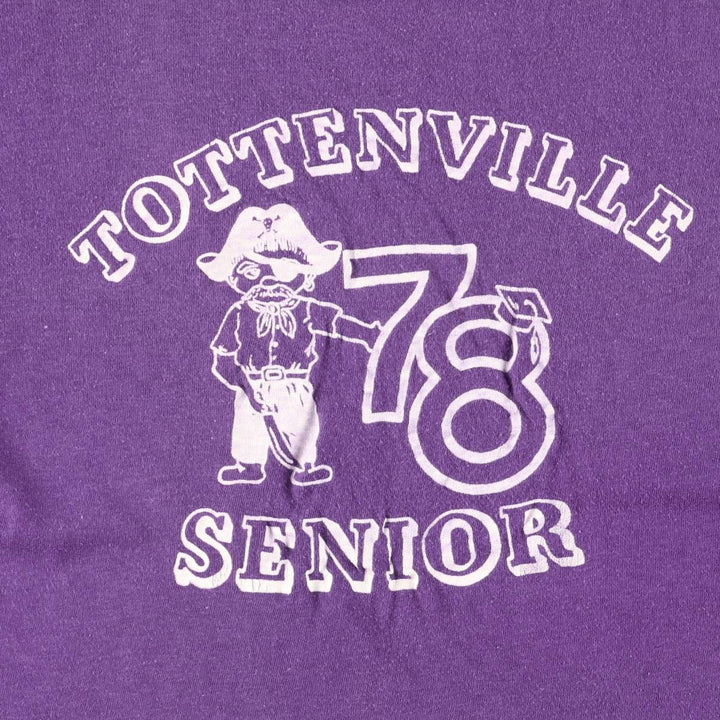Vintage 90'S college T-shirt, size S, men's unclear purple type Vintage Second Hand