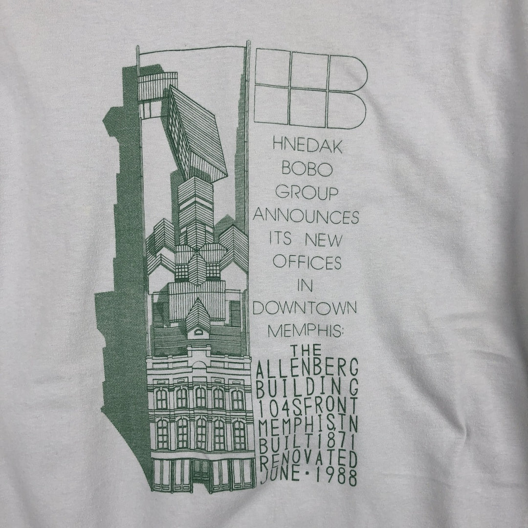 HNEDAK CLOTHIERS Message Print T-Shirt, Made in USA, Men's Size M cotton gray type Vintage Second Hand