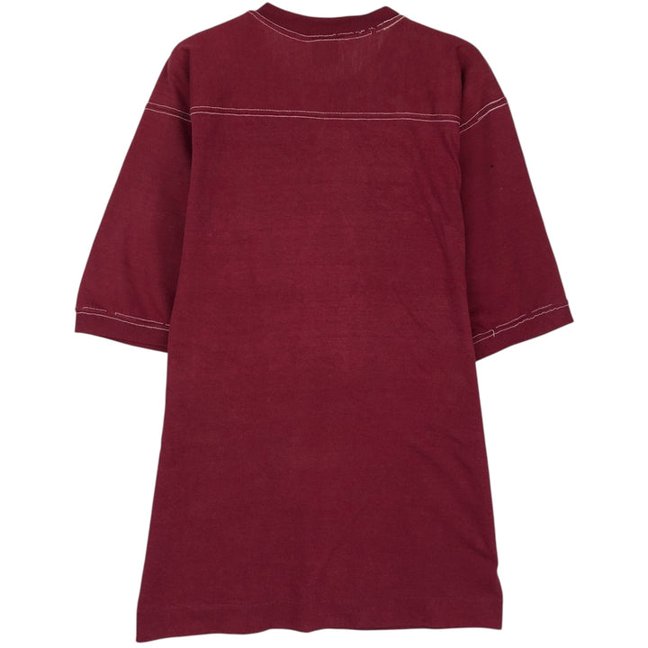 70s-80'S Sportswear Football Short-Sleeve T-Shirt, Made in USA, Men's Size M (Equivalent), Vintage polyester wine-red Vintage Second Hand