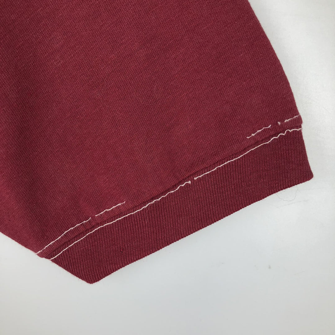 70s-80'S Sportswear Football Short-Sleeve T-Shirt, Made in USA, Men's Size M (Equivalent), Vintage polyester wine-red Vintage Second Hand
