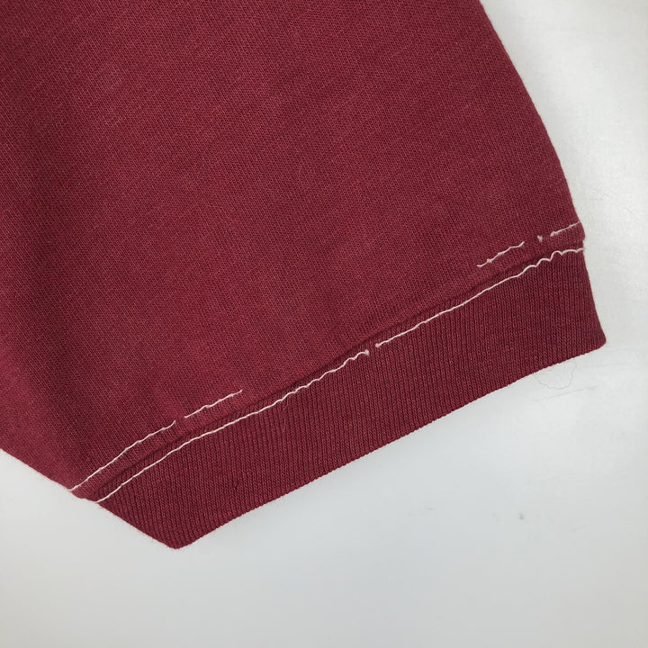 70s-80'S Sportswear Football Short-Sleeve T-Shirt, Made in USA, Men's Size M (Equivalent), Vintage polyester wine-red Vintage Second Hand