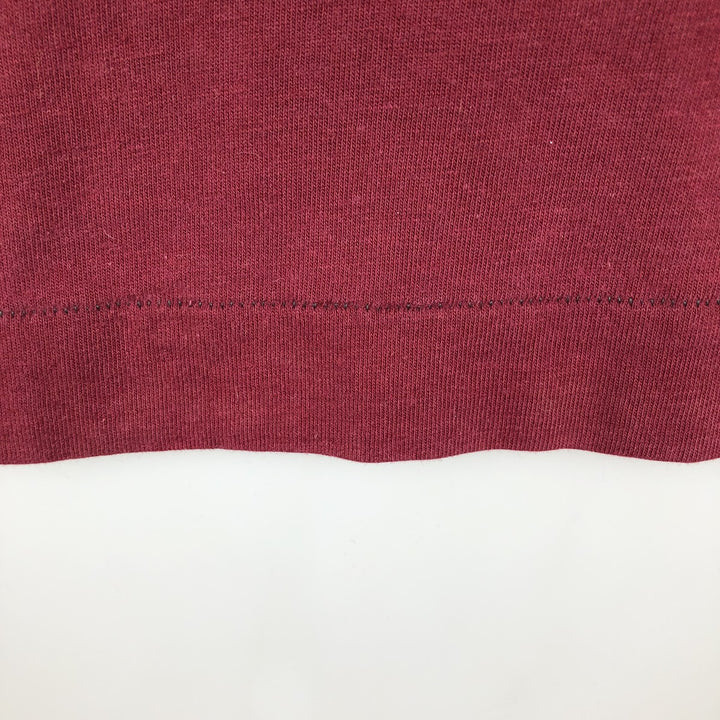 70s-80'S Sportswear Football Short-Sleeve T-Shirt, Made in USA, Men's Size M (Equivalent), Vintage polyester wine-red Vintage Second Hand