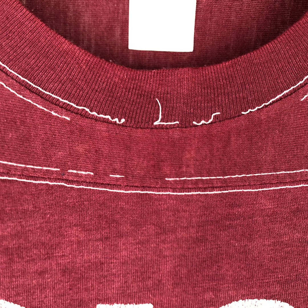 70s-80'S Sportswear Football Short-Sleeve T-Shirt, Made in USA, Men's Size M (Equivalent), Vintage polyester wine-red Vintage Second Hand