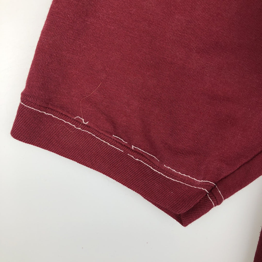 70s-80'S Sportswear Football Short-Sleeve T-Shirt, Made in USA, Men's Size M (Equivalent), Vintage polyester wine-red Vintage Second Hand