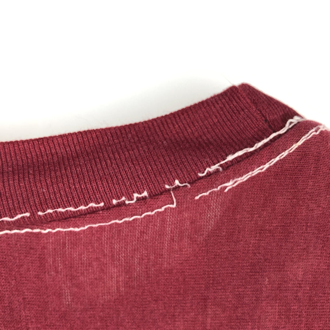 70s-80'S Sportswear Football Short-Sleeve T-Shirt, Made in USA, Men's Size M (Equivalent), Vintage polyester wine-red Vintage Second Hand