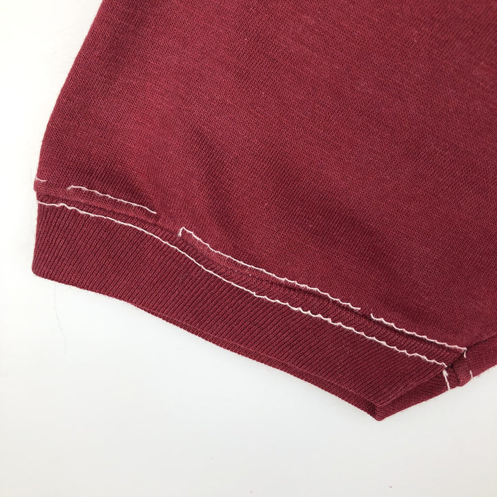 70s-80'S Sportswear Football Short-Sleeve T-Shirt, Made in USA, Men's Size M (Equivalent), Vintage polyester wine-red Vintage Second Hand